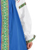 Русский народный костюм "Забава" женский льняной синий сарафан и блузка XL-XXXL фото 4 — Samovars.ru