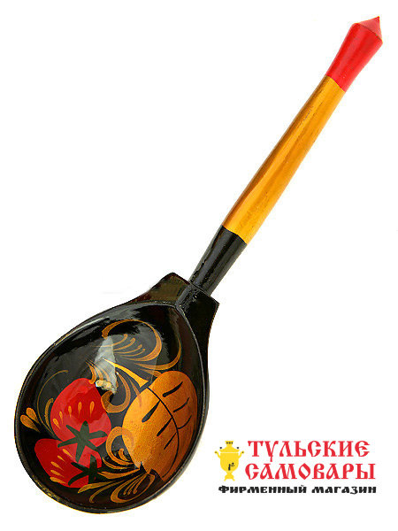 Деревянная столовая ложка "Хохлома", арт.15040000000 фото 1 — Samovars.ru