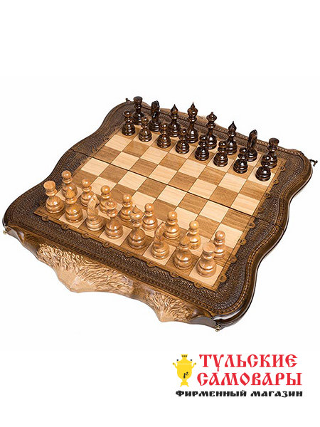 Шахматы + нарды резные "Арарат" 50, Ohanyan фото 1 — Samovars.ru